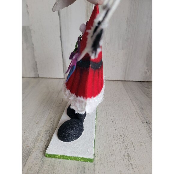 Pier 1 Import AS IS Bobble Santa Claus gift glitter metal - Picture 9 of 10